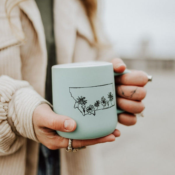 Mountain Wildflower Glass Mug – The Montana Scene