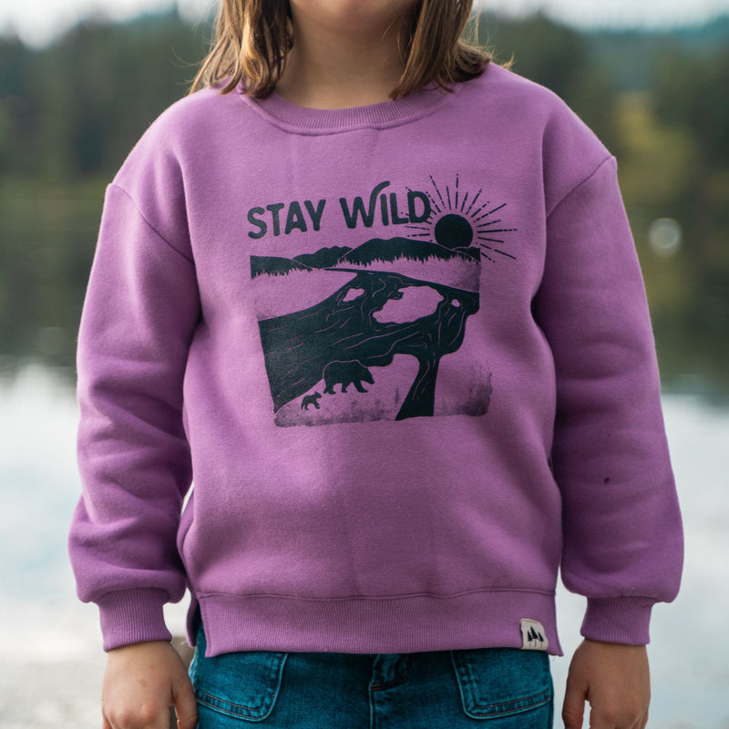 Stay Wild Toddler Fleece - Purple