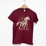 Wild & Free Unisex Tee - Burgundy