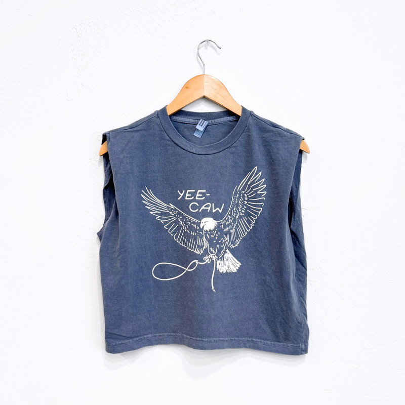 Yee-Caw Ladies Muscle Tee - Faded Navy