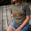 Not Tame Bison Unisex Tee - Vintage Military Green