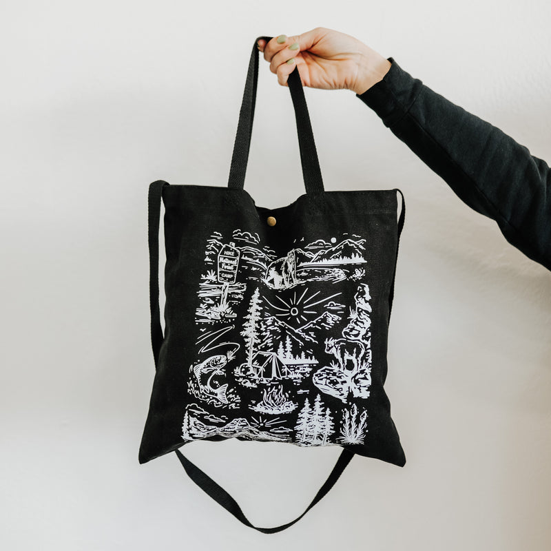 Jordan Graphic Tote Bag in Off-White/Natural Canvas