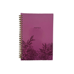 Fine Line Floral Notebook - Purple