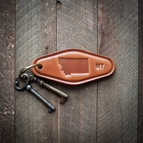 Montana Leather Keychain