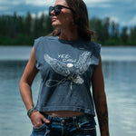 Yee-Caw Ladies Muscle Tee - Faded Navy