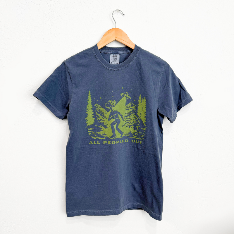 All Peopled Out Unisex Tee - Denim - The Montana Scene