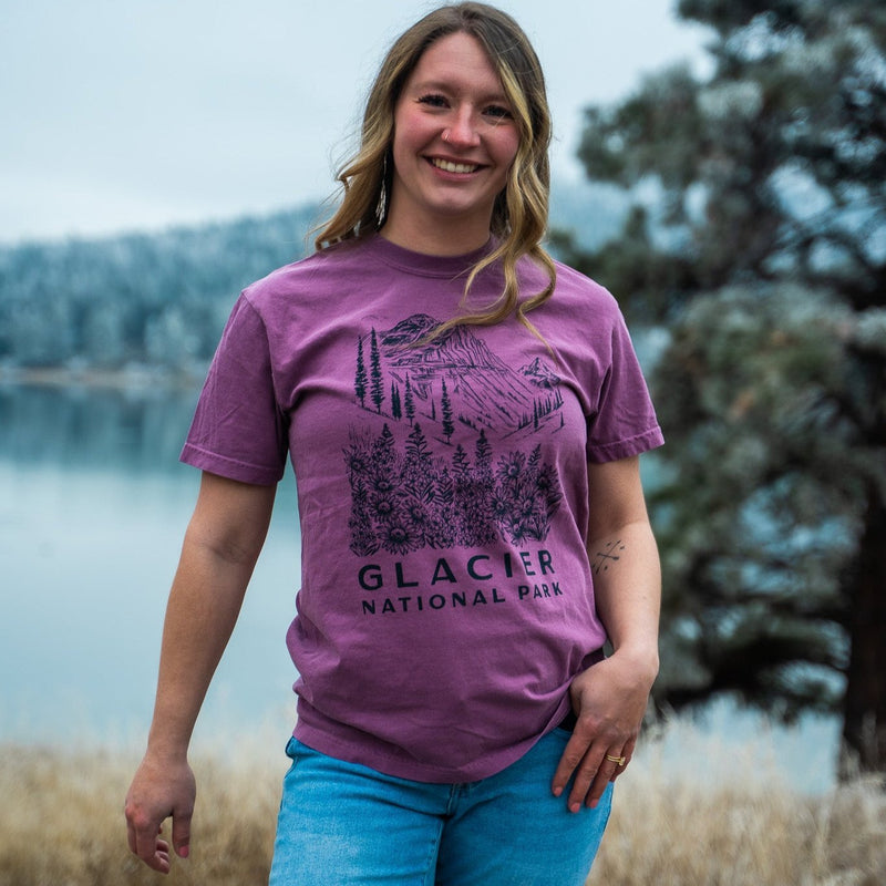 Glacier National Park Unisex Tee - Berry