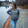 Ski Sleep Repeat Montana Ladies Pullover - Grey