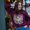 Flower Meadow Unisex Pullover - Maroon