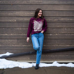 Flower Meadow Unisex Pullover - Maroon