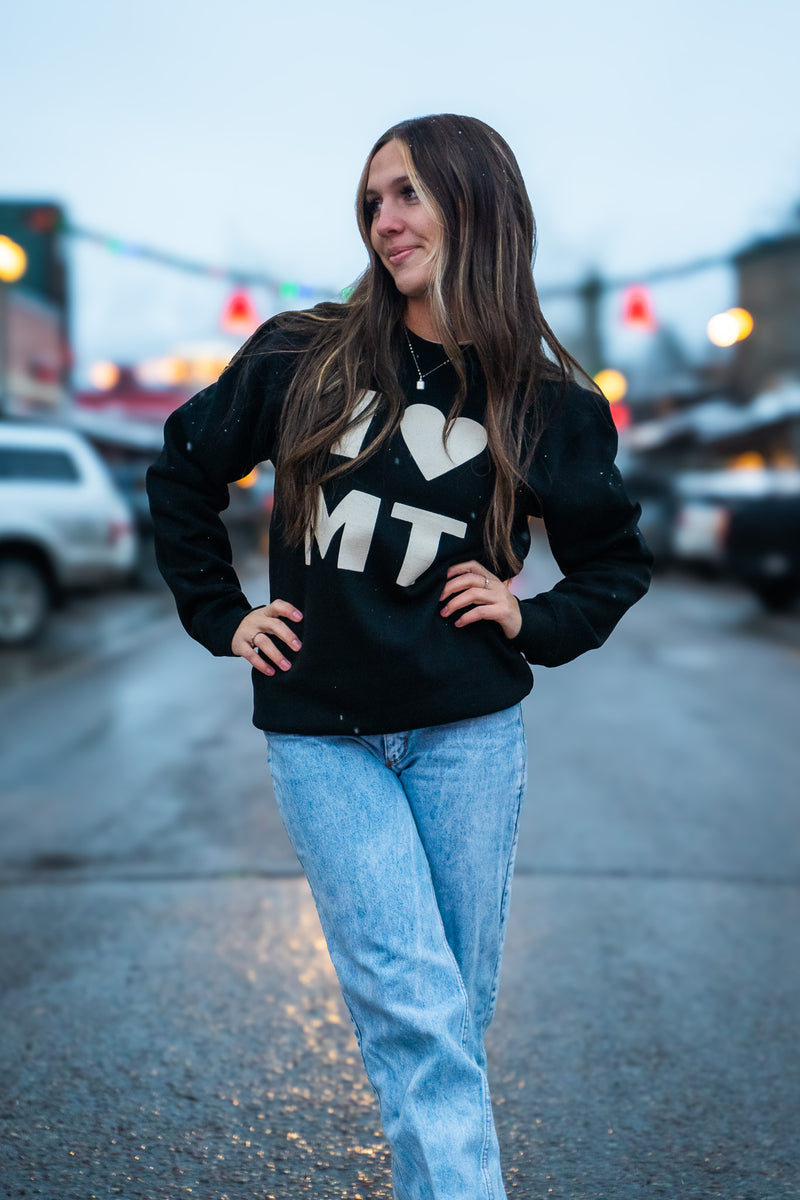 I Heart MT Unisex Pullover - Black