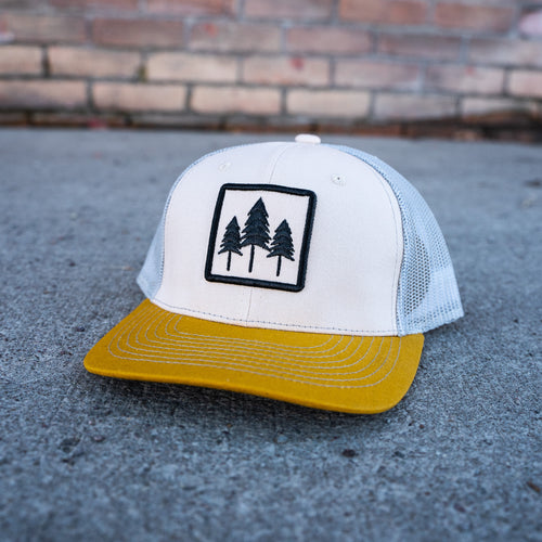 Three Tree Tri Tone Trucker-  Yellow