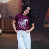 Wild & Free Unisex Tee - Burgundy