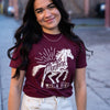 Wild & Free Unisex Tee - Burgundy