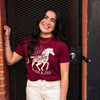 Wild & Free Unisex Tee - Burgundy