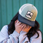 Three Tree Tri Tone Trucker-  Sage/Navy