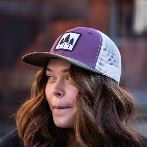 Three Tree Tri Tone Trucker-  Purple