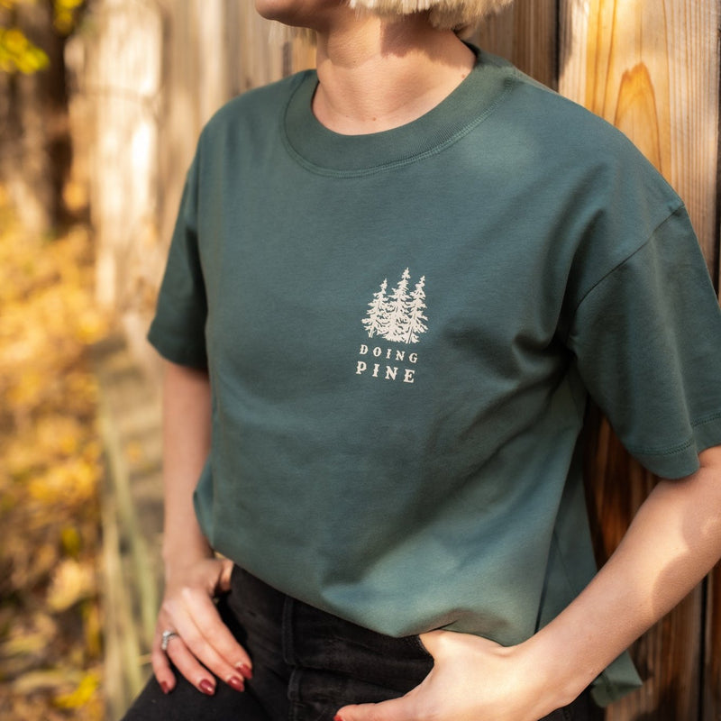 Doing Pine Relaxed Unisex Tee - Basil