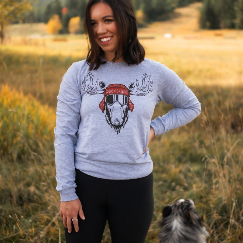 Eh Moose Unisex Long Sleeve - Athletic Heather