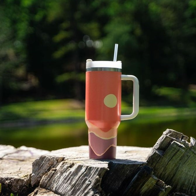 Mountain Sun Orange 40oz Tumbler