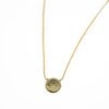 Flower Stamped Necklace - Gold