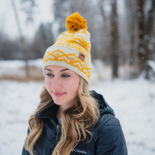 Infant Tan Outdoorable Pom Pom Hat – MontanaTees