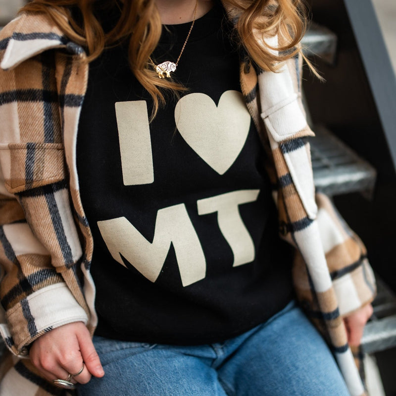 I Heart MT Unisex Pullover - Black