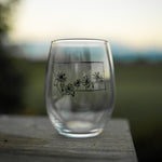 Montana Wildflower Stemless Wine Glass