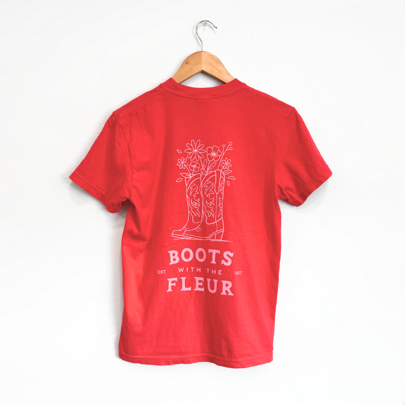 Boots With The Fleur Unisex Tee - Paprika