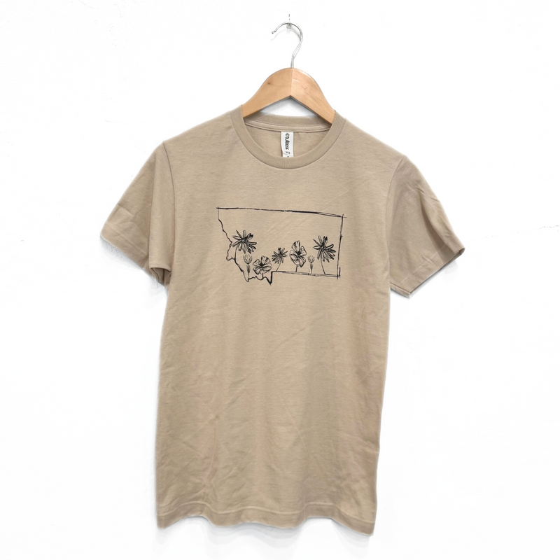 Montana Wildflowers Unisex Tee - Sand