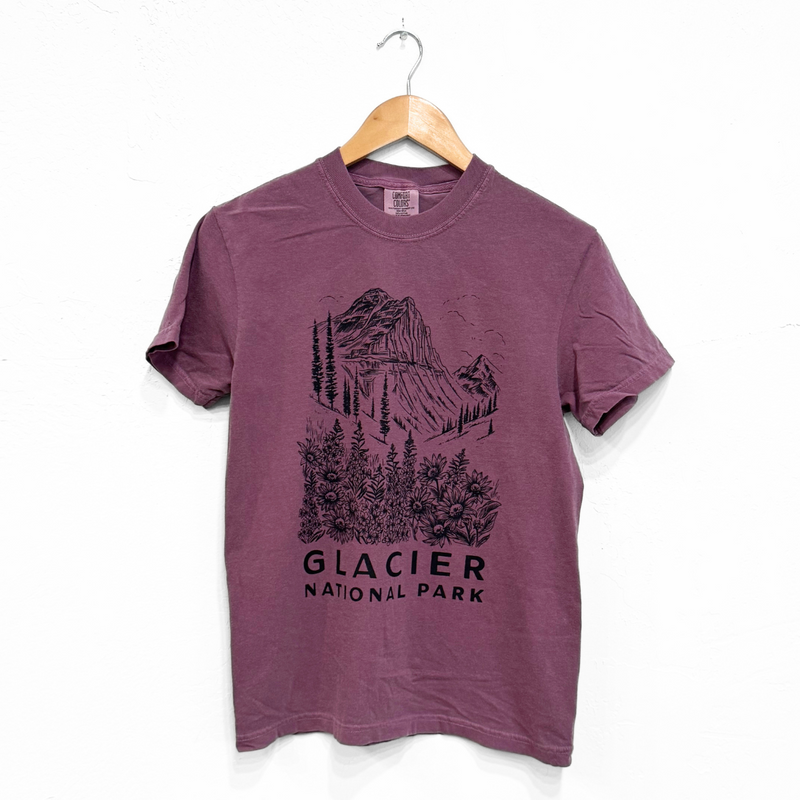 Glacier National Park Unisex Tee - Berry