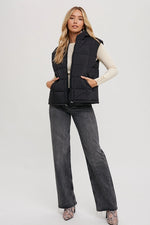 Puffer Zip-Up Hooded Vest