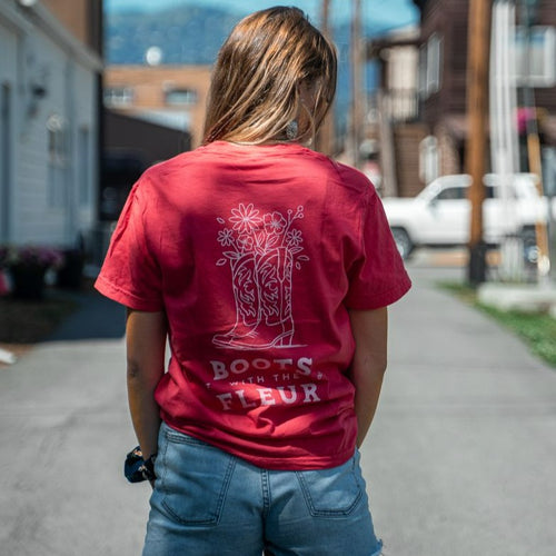 Boots With The Fleur Unisex Tee - Paprika